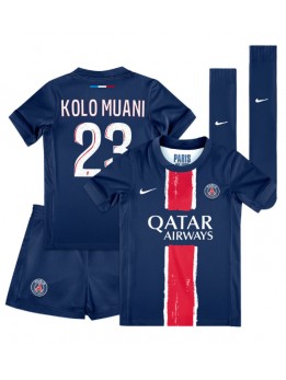 Billige Paris Saint-Germain Randal Kolo Muani #23 Hjemmedraktsett Barn 2024-25 Kortermet (+ Korte bukser)